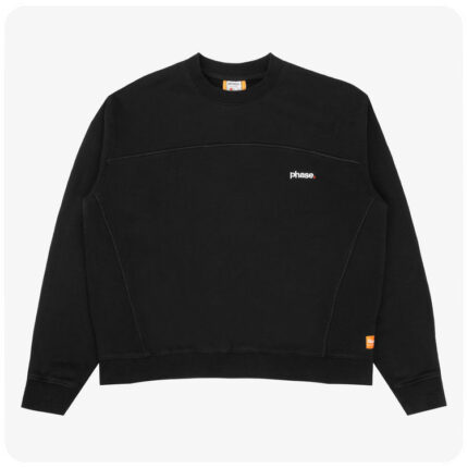 PHASE LONDON BLACK PANELLED SWEATSHIRT