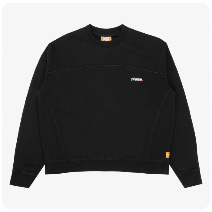 PHASE LONDON BLACK PANELLED SWEATSHIRT